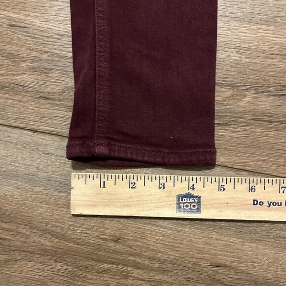 Rag & Bone Skinny Ankle Jeans SZ 27 Maroon Red Stretch Denim Mid Rise - Picture 6 of 12
